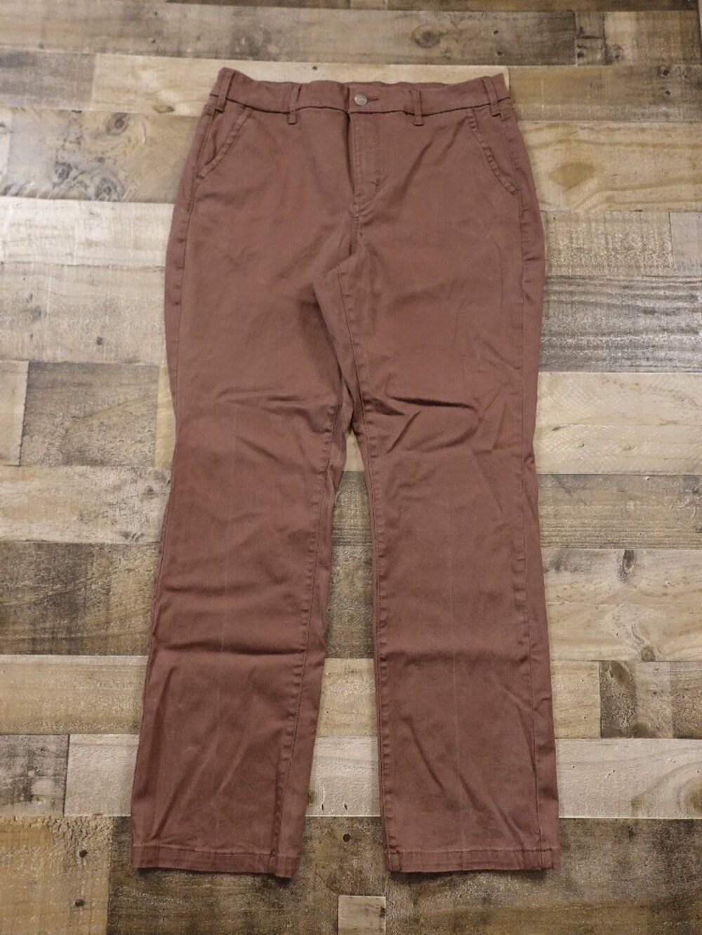 NYDJ‎ Marilyn Straight Jeans Women’s 14 Brown Mink Lift Tuck